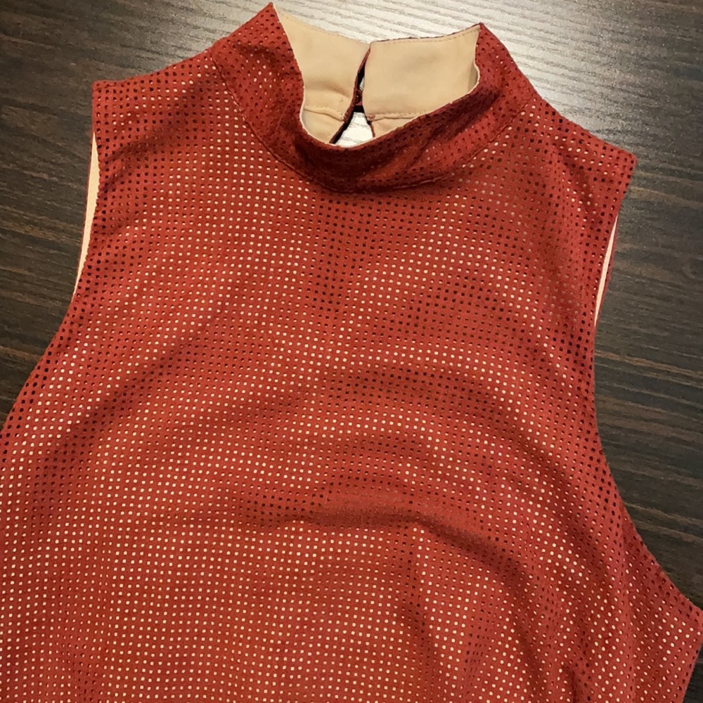 Rwish4u Rustic Red Sleeveless Dress